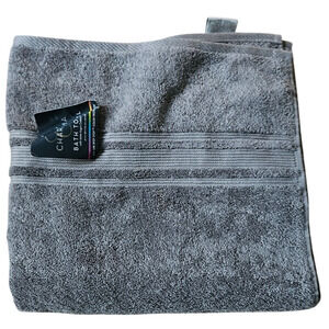 CHARISMA Luxury Bath Towel Gunmetal Gray 30 x 58" Soft Cotton Blend NEW Costco